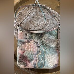 Brahmin Jody Nirvana Melbourne Crocodile Embossed Genuine Leather Cross Body Bag